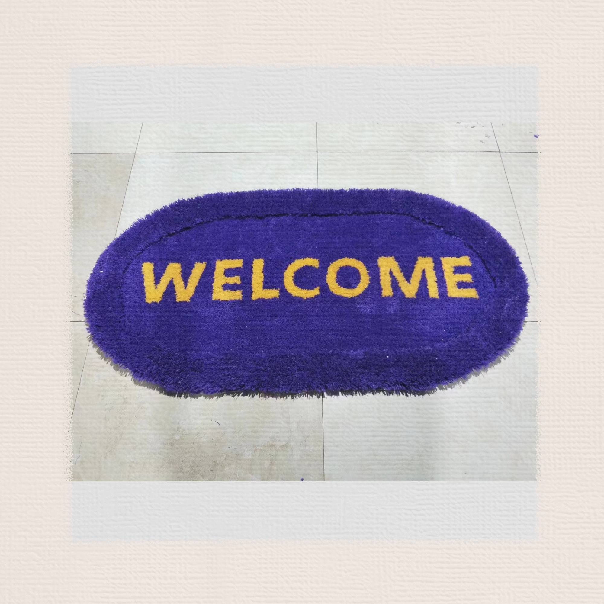 Oval, square elastic filament welcome floor mat, carpet, anti-slip mat, foot mat, door mat, bed mat, bay window mat. Standard colors: 4-5, square and oval sizes: 38*58CM Item Picture