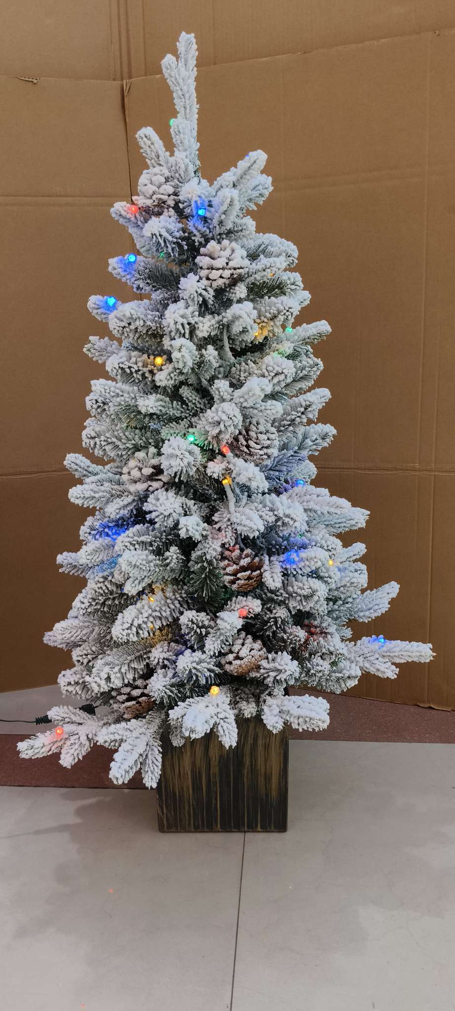 人造樹摆摊工艺品 礼品 精致植物工艺品赠品 饰品盆花盆树落雪