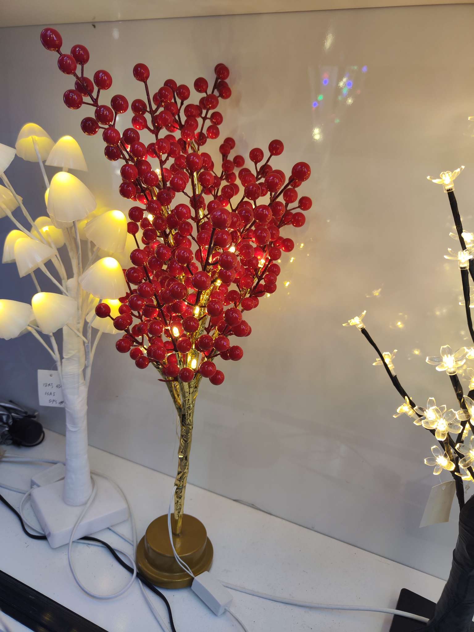 圣诞节日装扮圣诞花 圣诞装饰灯 圣诞工艺品产品图