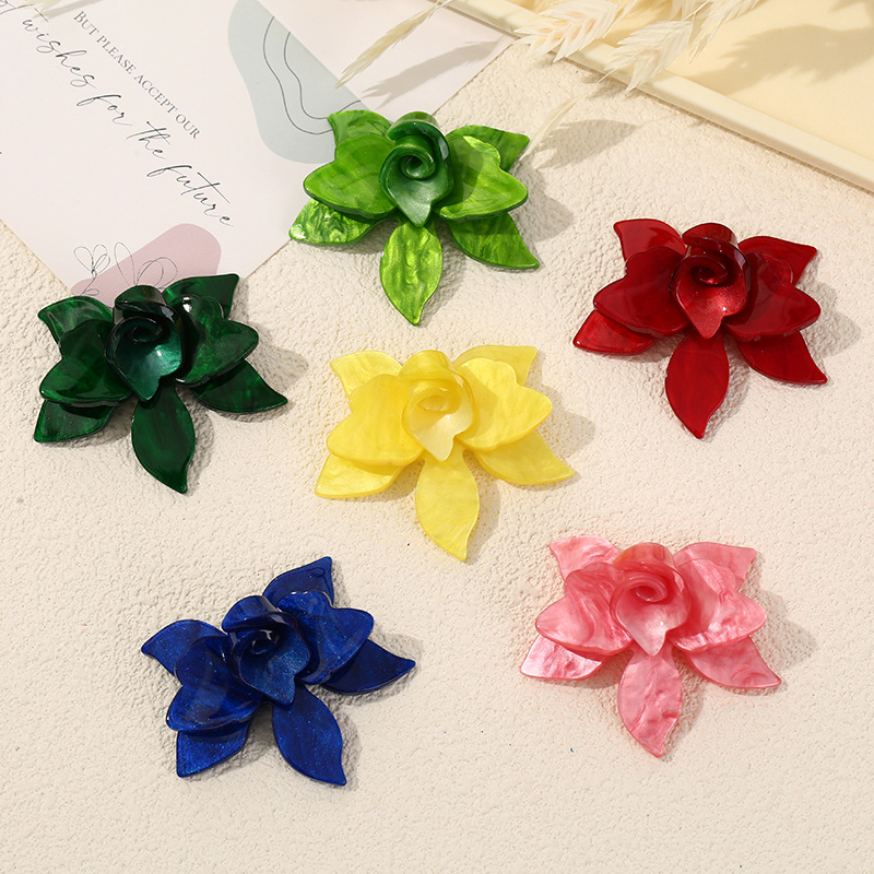 diy earrings, earrings, hairpins, headwear and accessories with exaggerated petal designs and a unique charm detail image 2