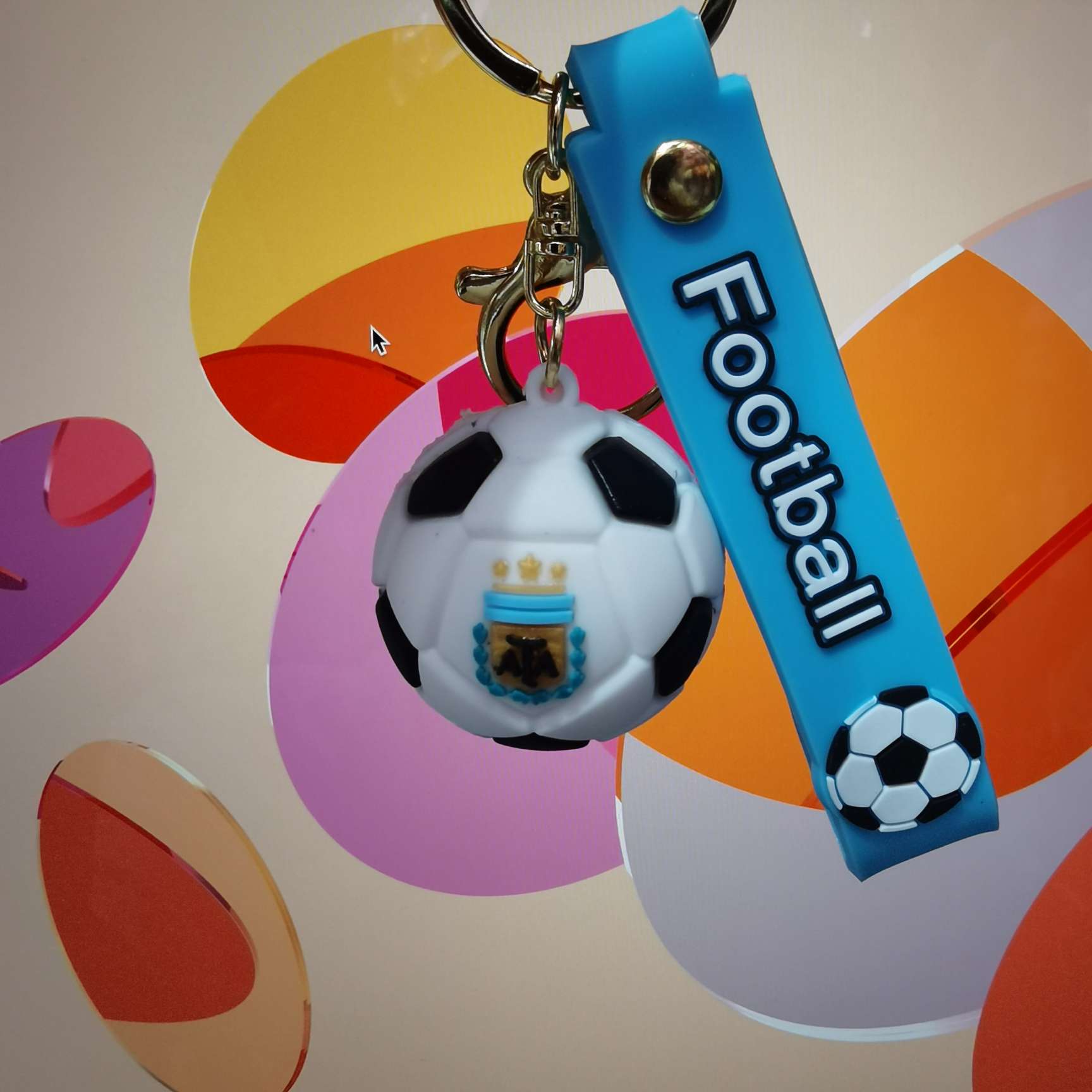 足球硅胶工艺趣味钥匙扣挂件潮玩钥匙扣详情图3