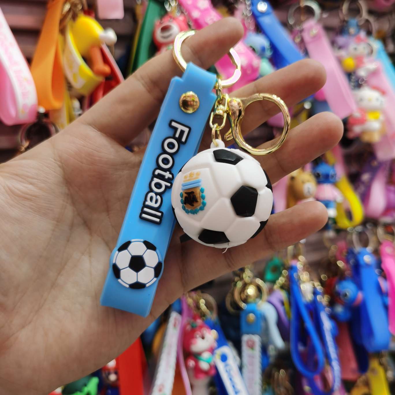 足球硅胶工艺趣味钥匙扣挂件潮玩钥匙扣详情图4