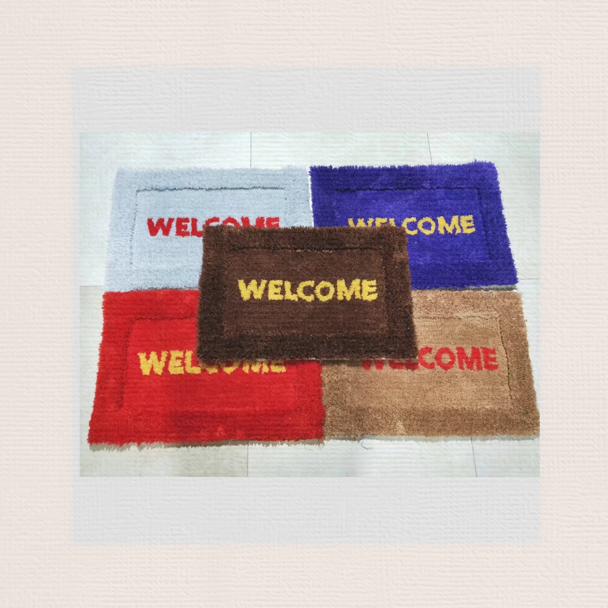 Oval, square elastic filament welcome floor mat, carpet, anti-slip mat, foot mat, door mat, bed mat, bay window mat. Standard colors: 4-5, square and oval sizes: 38*58CM full figure