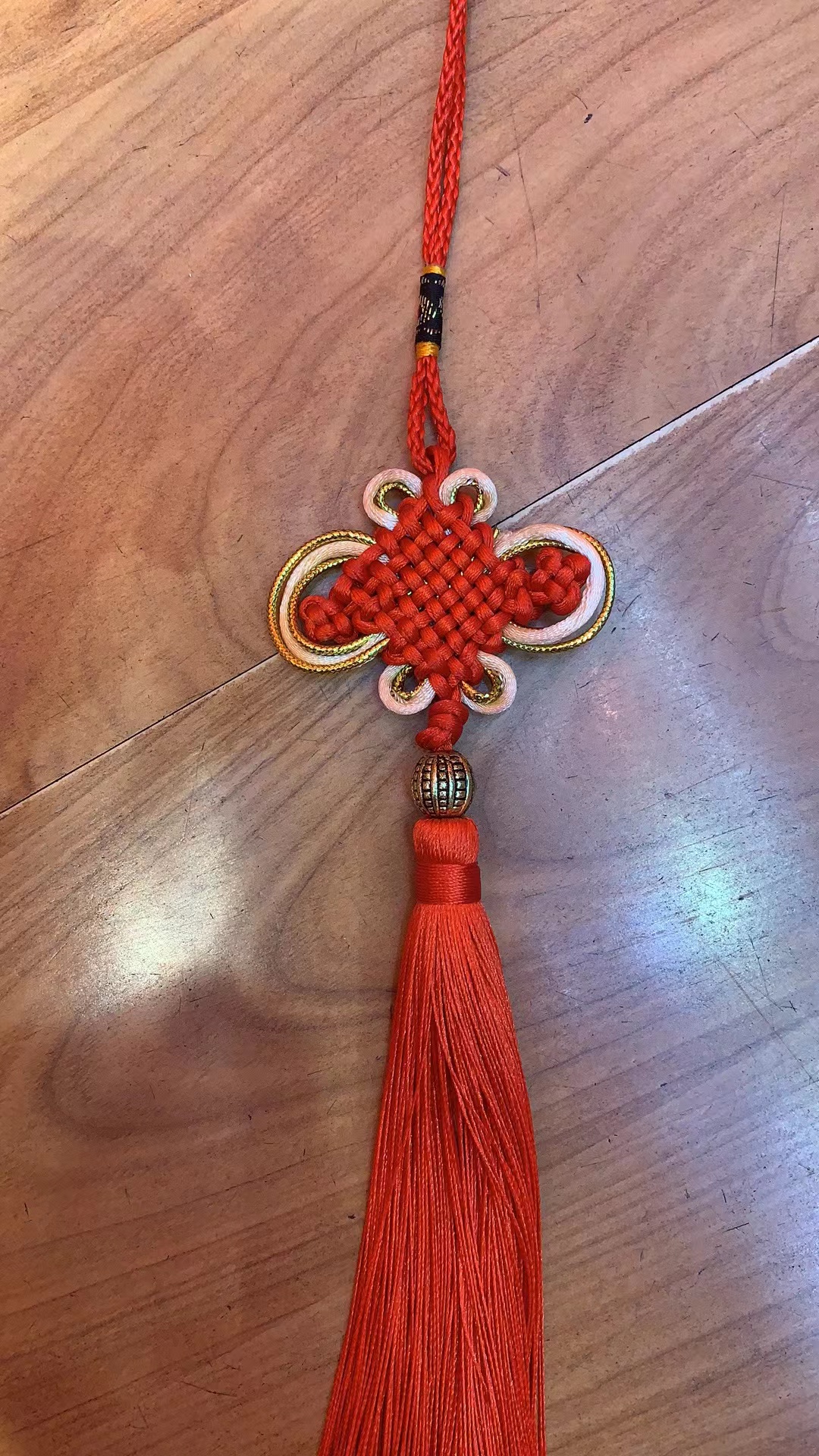 华乐中国结流苏中国结挂件小号装饰手工同心结平安扣挂线绳红色2024流苏穗子挂饰