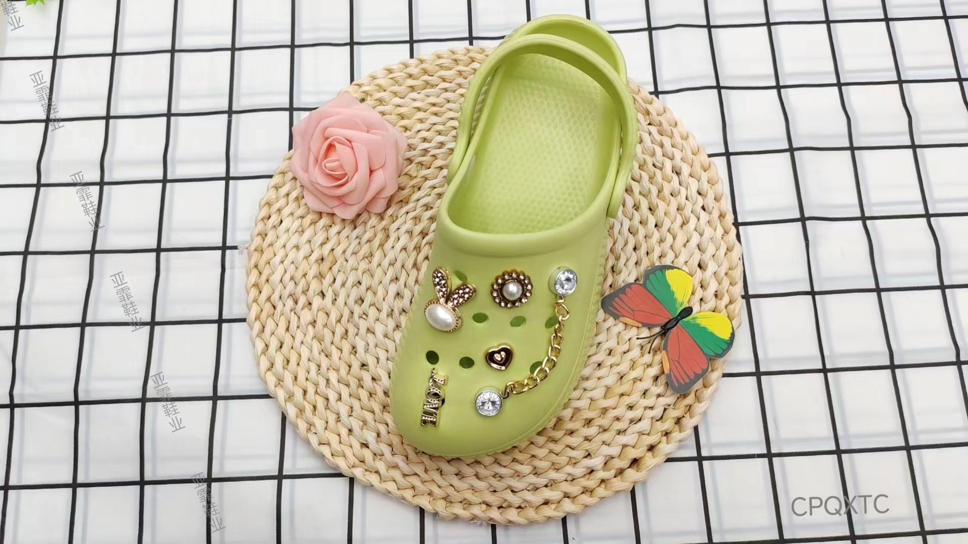 Women wearing clogs wear flip-flops outside in summer