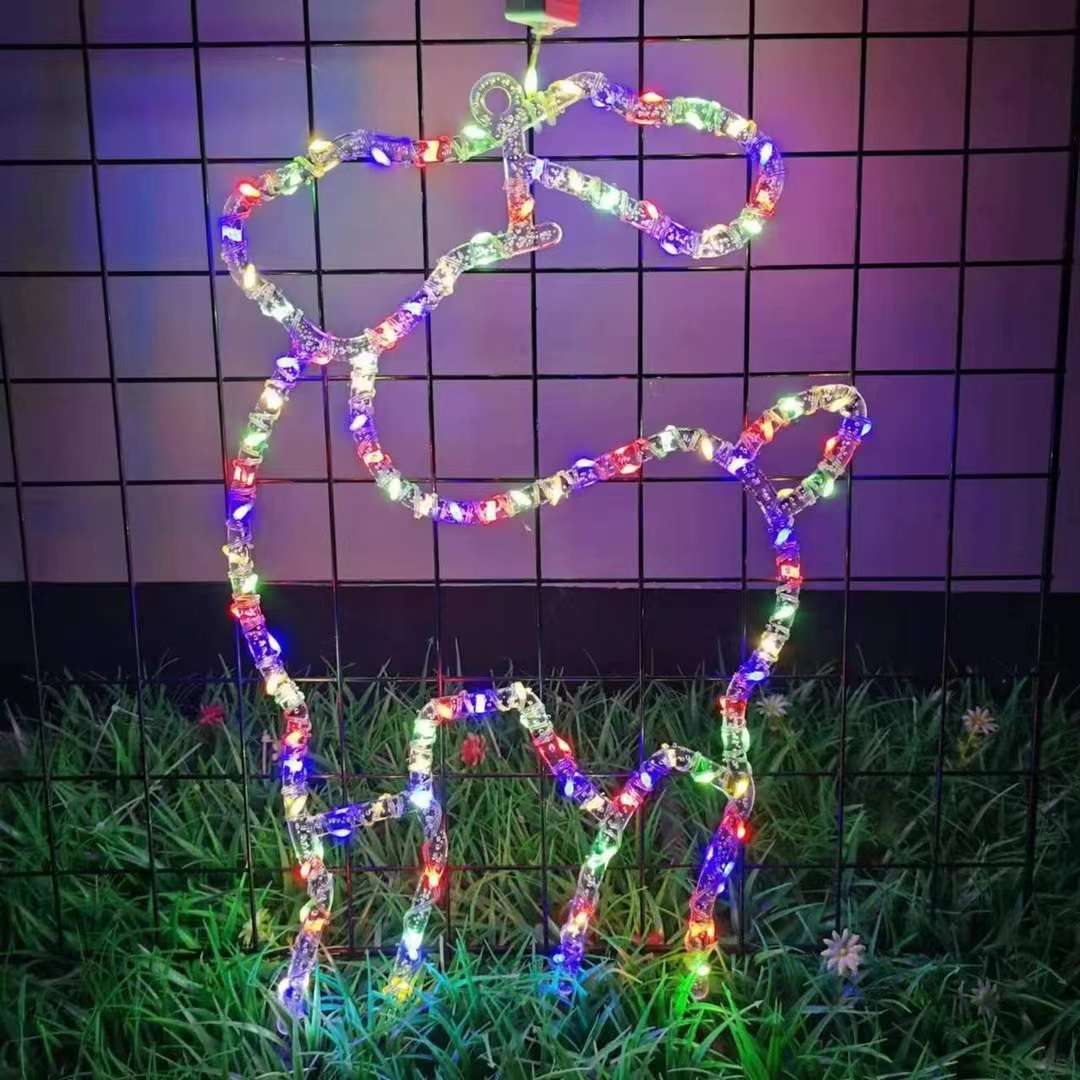 Outdoor LED light string lighting fixtures, festival lights, outdoor lighting fixtures, festive flashlights, neon lights, LED bubble fish light strings, creative decorative lights, dazzling Application Scenario