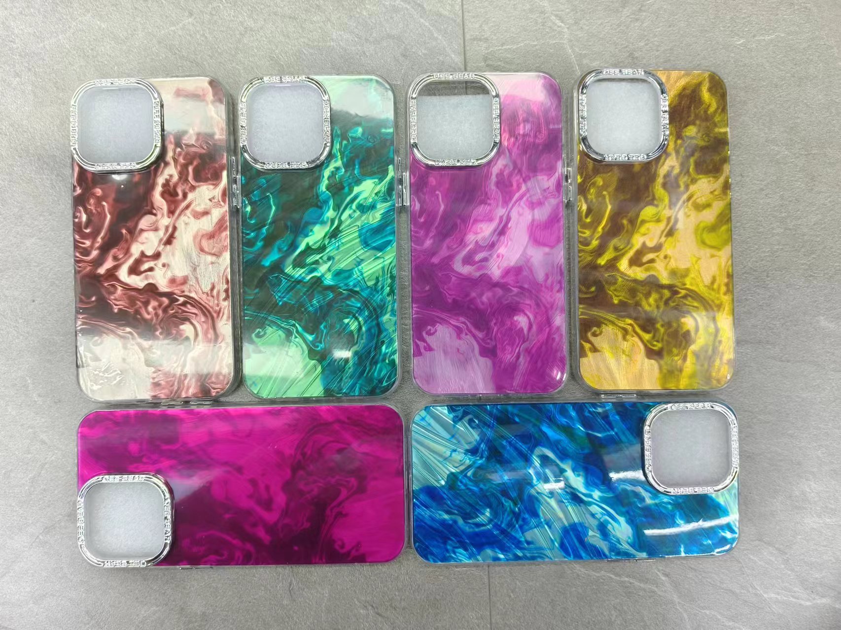 Water ripple imd electroplated phone case