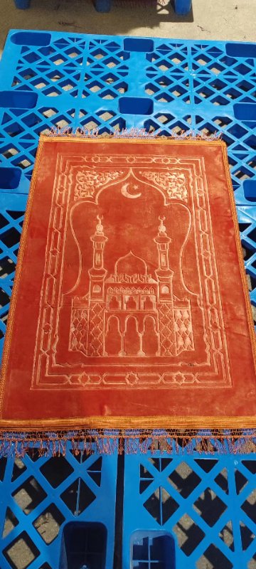 祈祷垫朝拜毯轧花地毯素色朝拜毯礼拜毯做礼拜地毯现货70×110详情图2