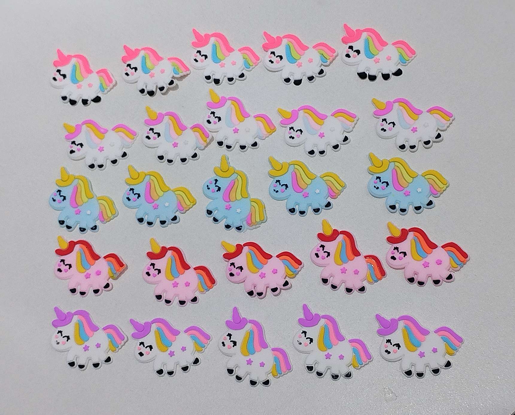DIY cartoon unicorn PVC soft rubber jewelry accessories, phone cases, refrigerator patches