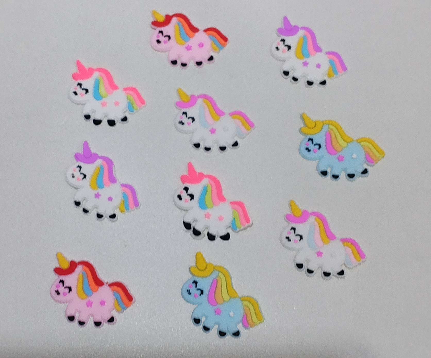 DIY cartoon unicornio PVC soft glue accesorios accesorios accesorios caja del teléfono refrigerador parches details Picture