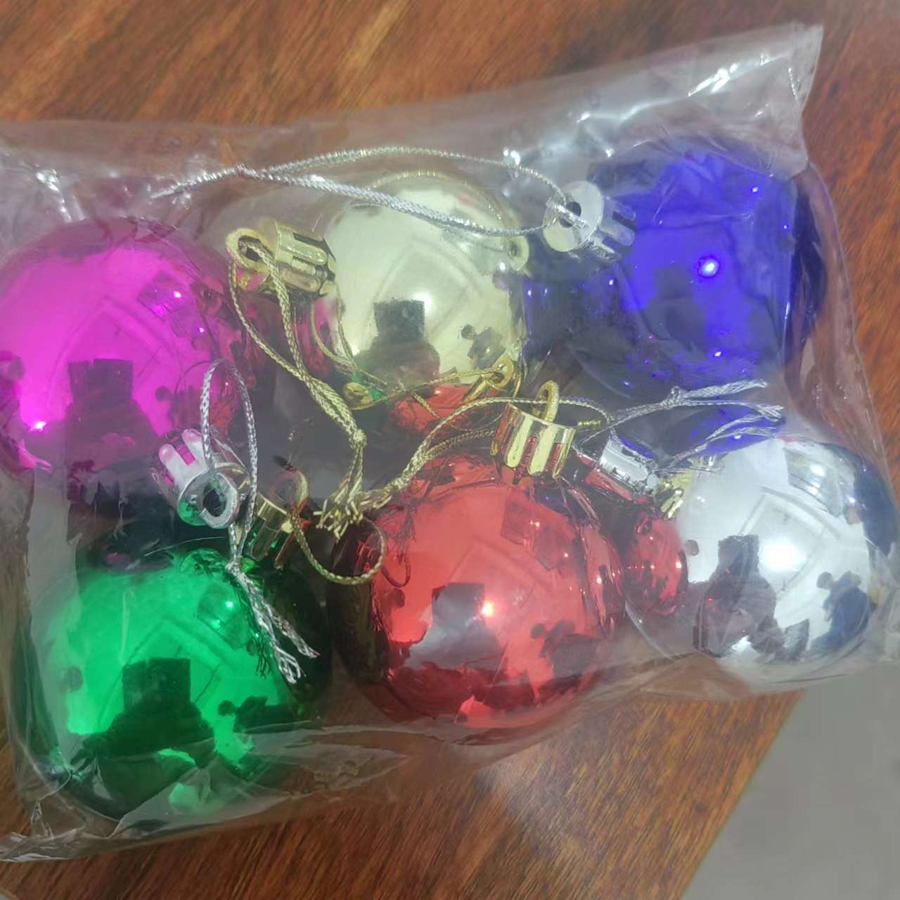 8-centimeter pink pumpkin Christmas balls, packed in OPP bags and PVC boxes detail image 2