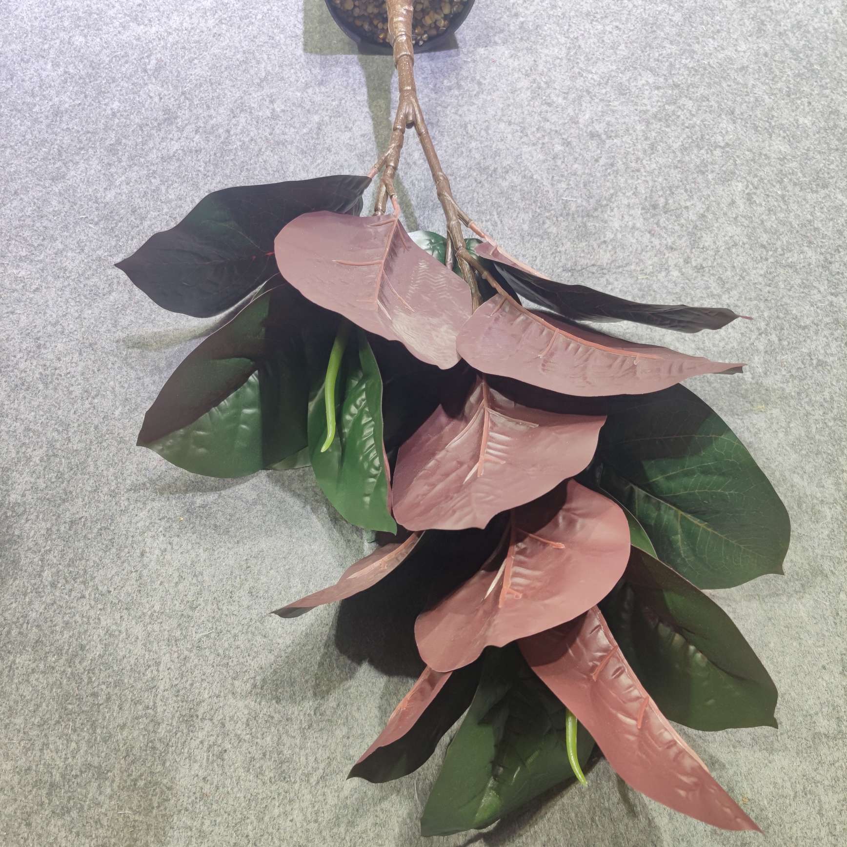 Wholesale of artificial plant artificial leaves, office and home artificial leaf DIY background wall decoration detail image 11