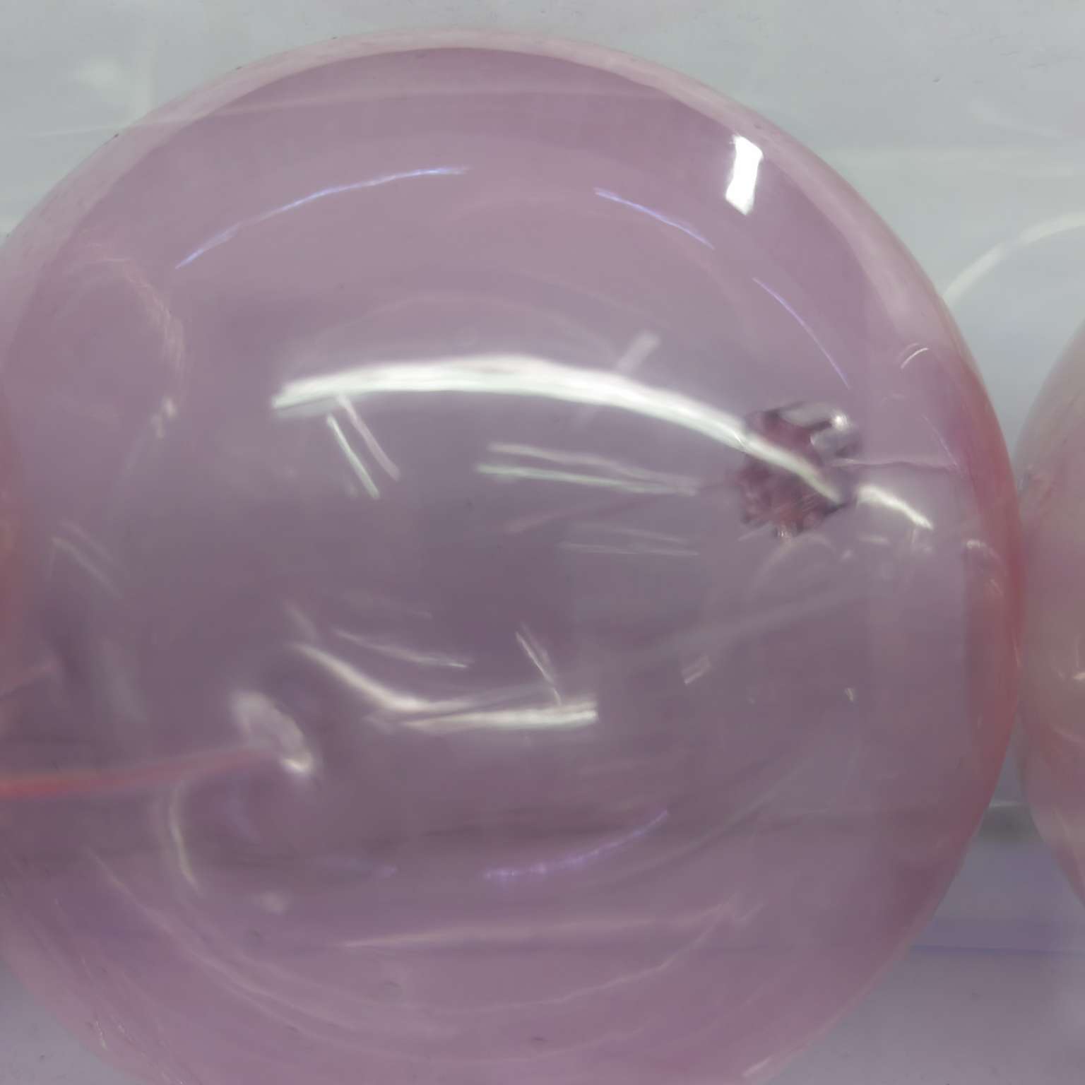 6 cm 8 cm transparente rosa bolsa de bola de navidad en OPP en caja de PVC está bien detail image 4