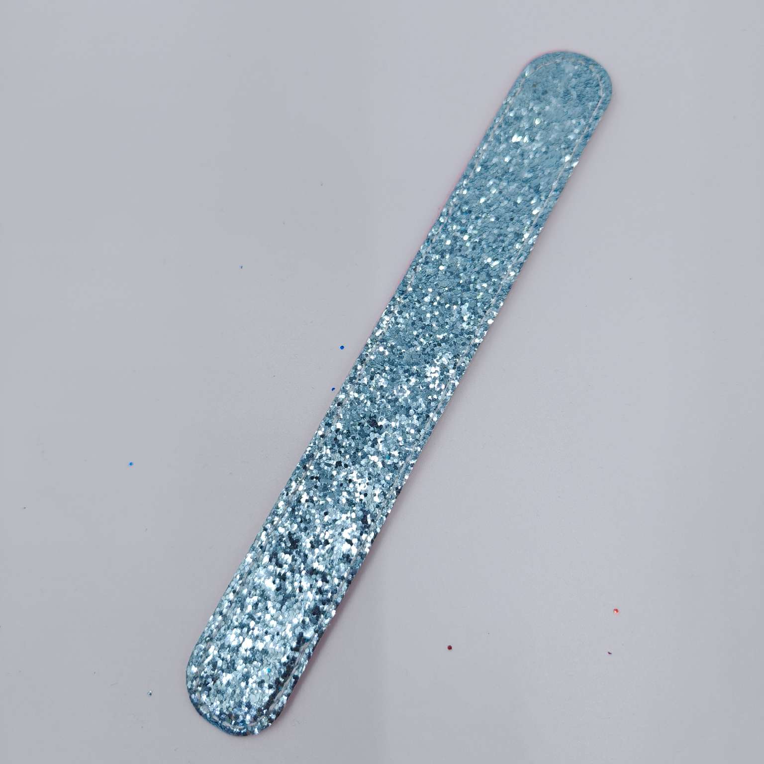 葱粉PU革啪啪圈，亮片啪啪圈，发饰啪啪圈手腕带硅胶手环五彩绳详情图4