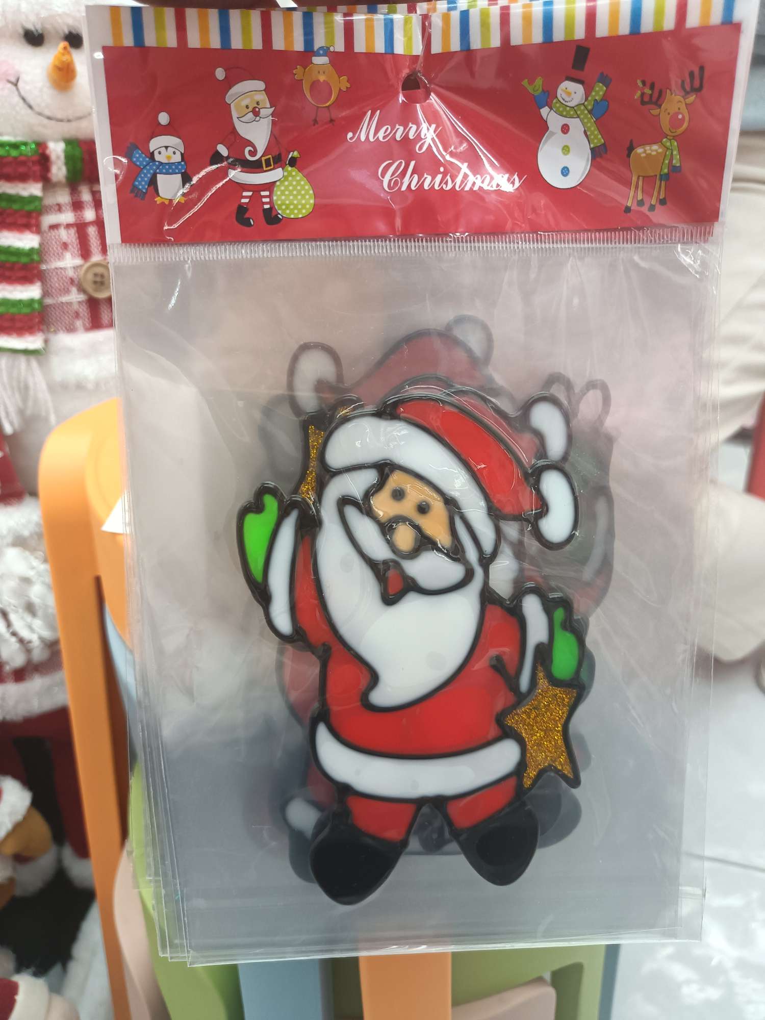 圣诞窗贴，圣诞老人款图