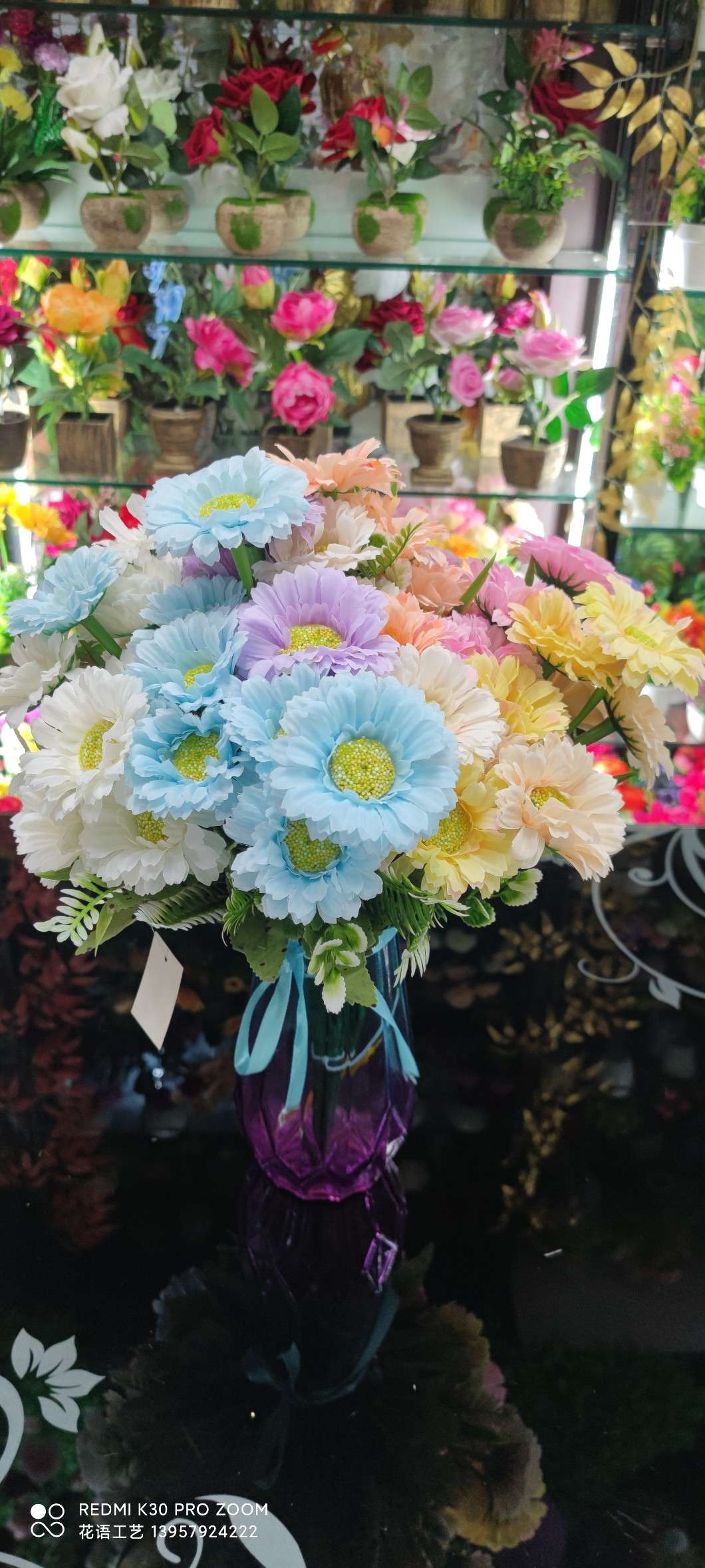 田园仿真花假花花束客厅家居橱窗装饰花摆设花艺绢花摆件 详情图12