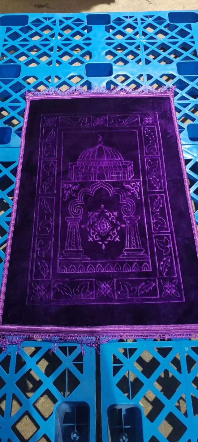 祈祷垫朝拜毯轧花地毯素色朝拜毯礼拜毯做礼拜地毯现货70×110详情图5