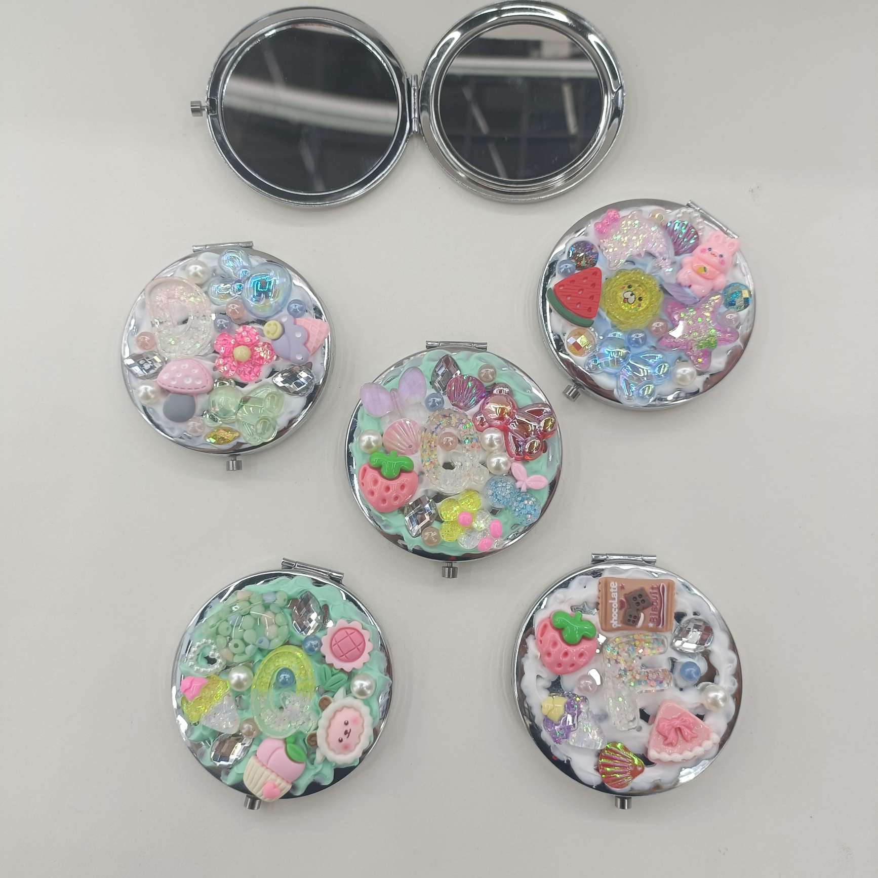 小镜子 DIY镜子 双面镜 学生镜 口袋镜 包包镜细节图