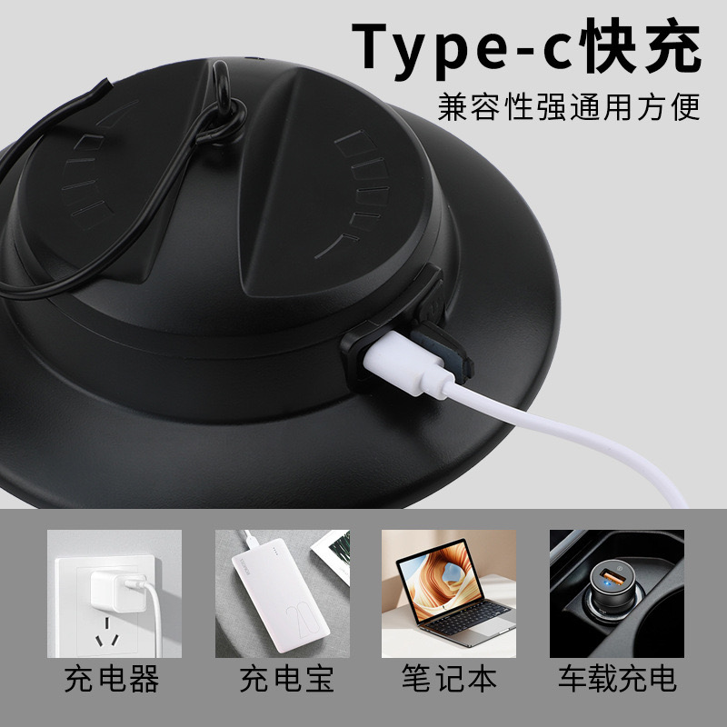 Outdoor multi-functional camping light TYPE-C charging tent light Portable hook emergency light LED camping light waterproof tent atmosphere light hand-held searchlight outdoor waterproof camping light Specification image