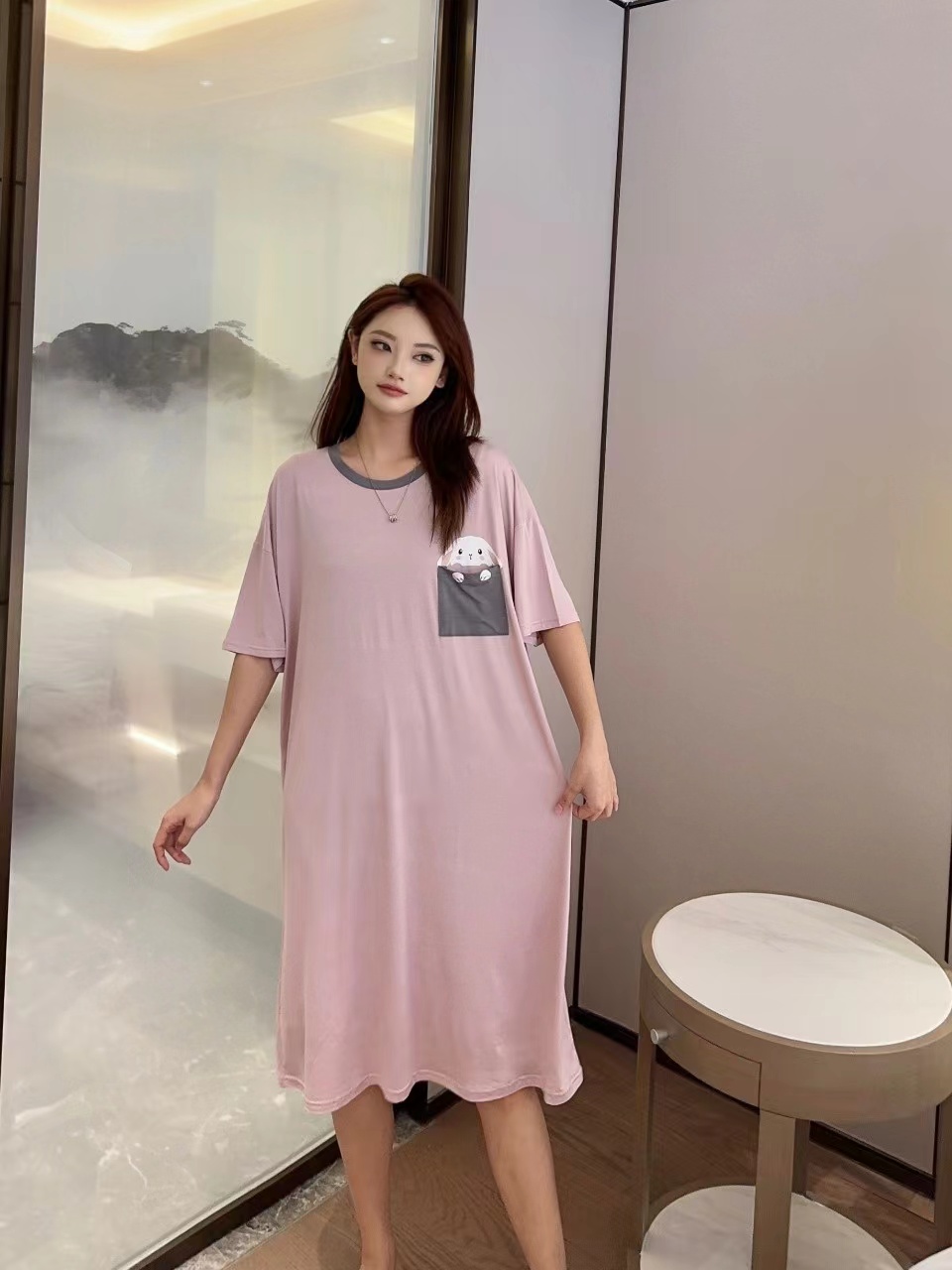 女士家居服实物图