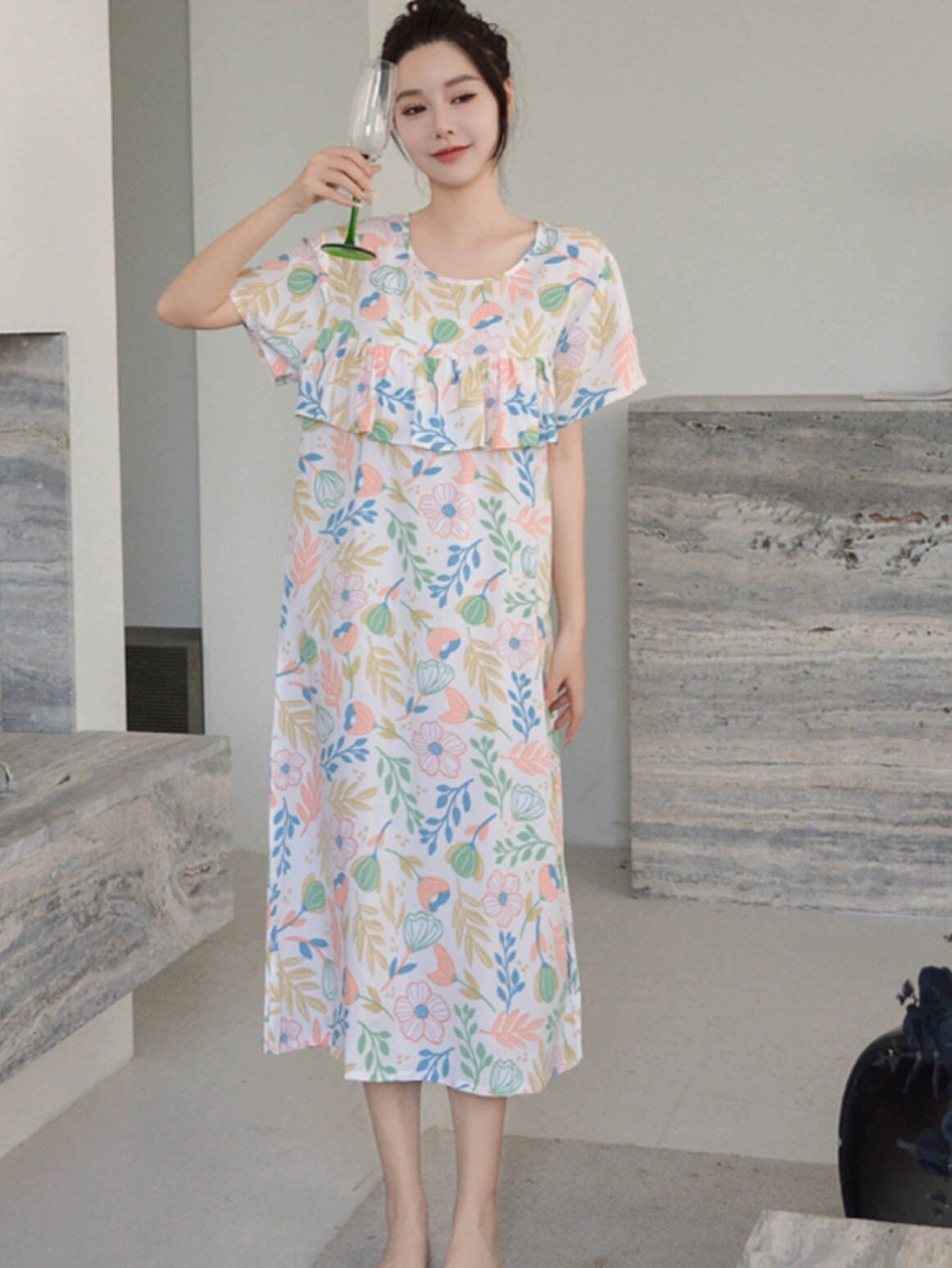 New women's foreign trade pajamas and home wear, comfortable, breathable and casual home pajamas