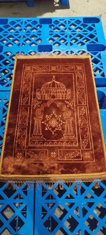 祈祷垫朝拜毯轧花地毯素色朝拜毯礼拜毯做礼拜地毯现货70×110详情图3