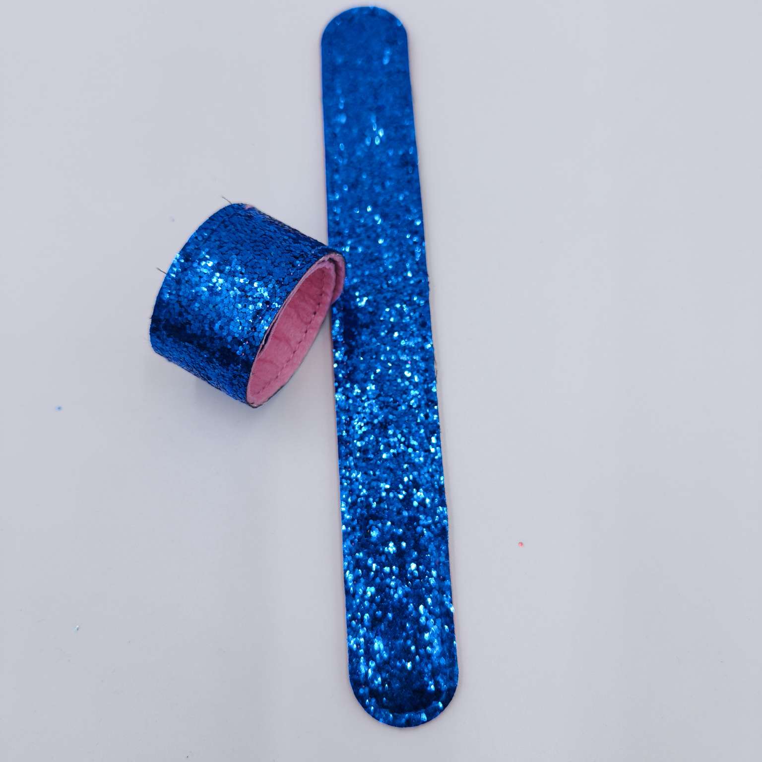 葱粉PU革啪啪圈，亮片啪啪圈，发饰啪啪圈手腕带硅胶手环五彩绳详情图5