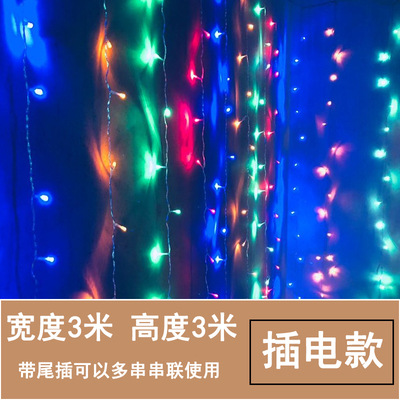 LED窗帘灯串 网红卧室创意装饰窗帘灯圣诞节日婚庆装饰冰条彩灯详情图8