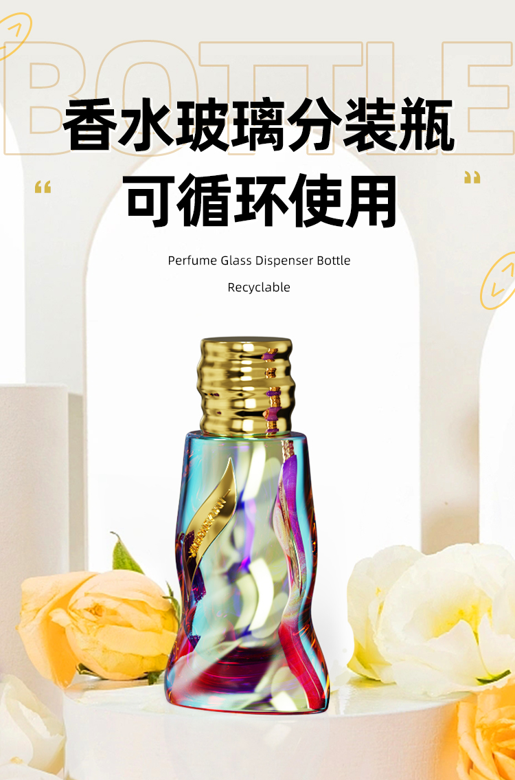 厂家直销100ml异形瓶子瓶身喷色按压喷雾瓶底加厚玻璃瓶空瓶详情1