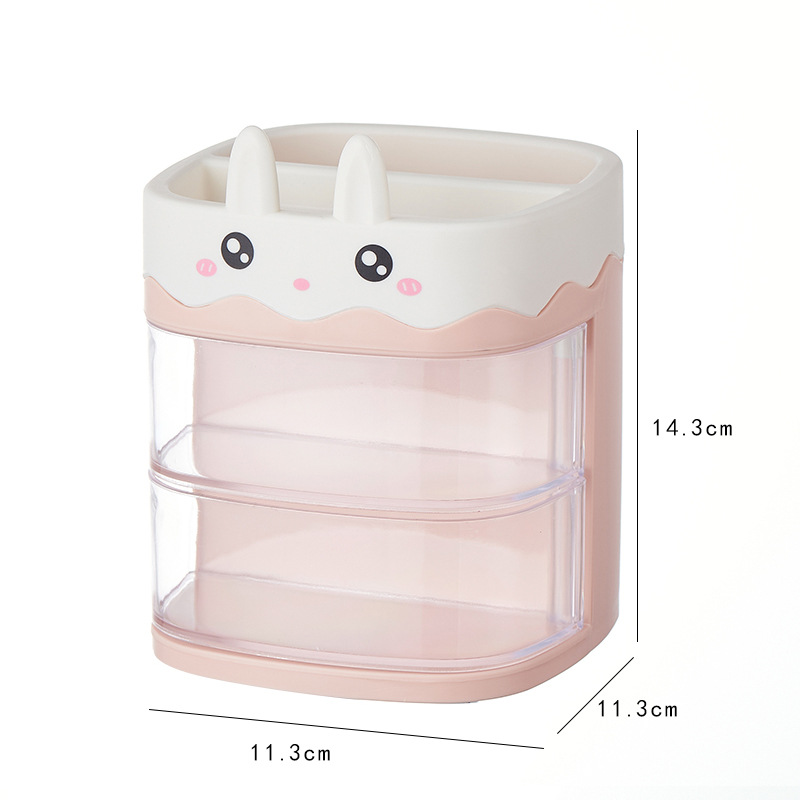 J06-6453 Student Desktop Stationery Storage Box, Office workstation organization rack, Pen holder, Multi-functional Pen barrel Specification image