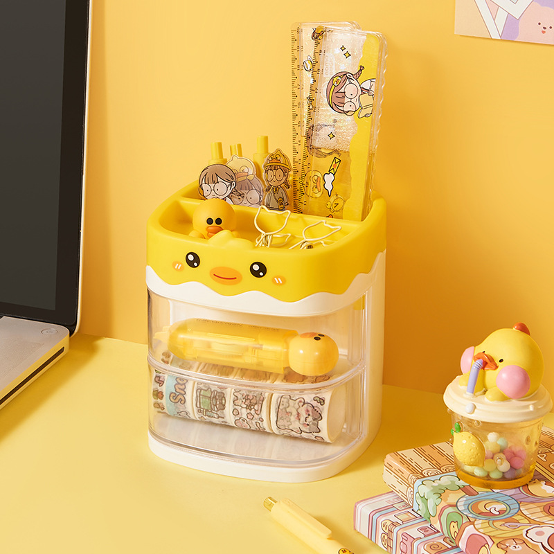 J06-6453 Student Desktop Stationery Storage Box, Office workstation organization rack, Pen holder, Multi-functional Pen barrel detail image 14