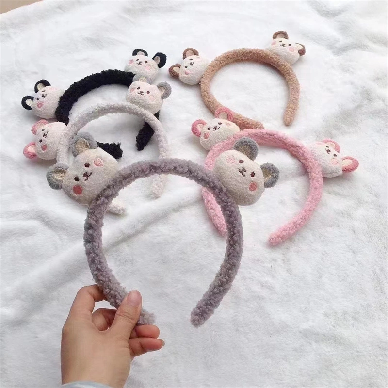 Solid Color Headband Exaggerated Wide Edge Headband Female Pearl Flannelette Headband Temperament Fashion New Solid Color Hair Accessories Manufacturers Wholesale Headband 2