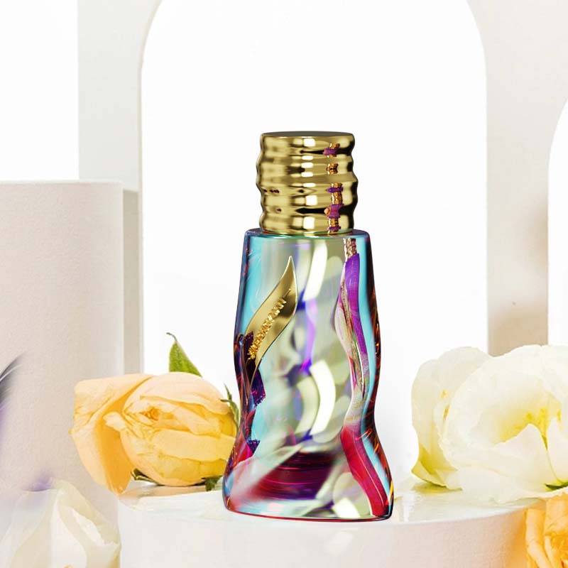 厂家直销100ml异形瓶子瓶身喷色按压喷雾瓶底加厚玻璃瓶空瓶产品图