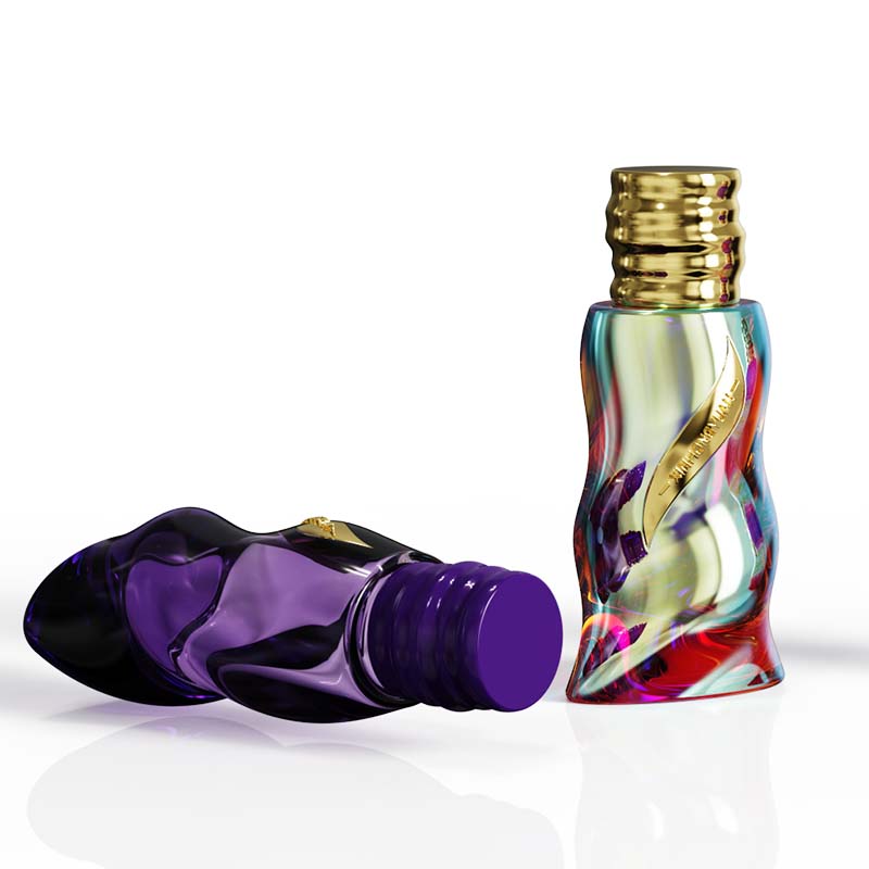 厂家直销100ml异形瓶子瓶身喷色按压喷雾瓶底加厚玻璃瓶空瓶白底实物图