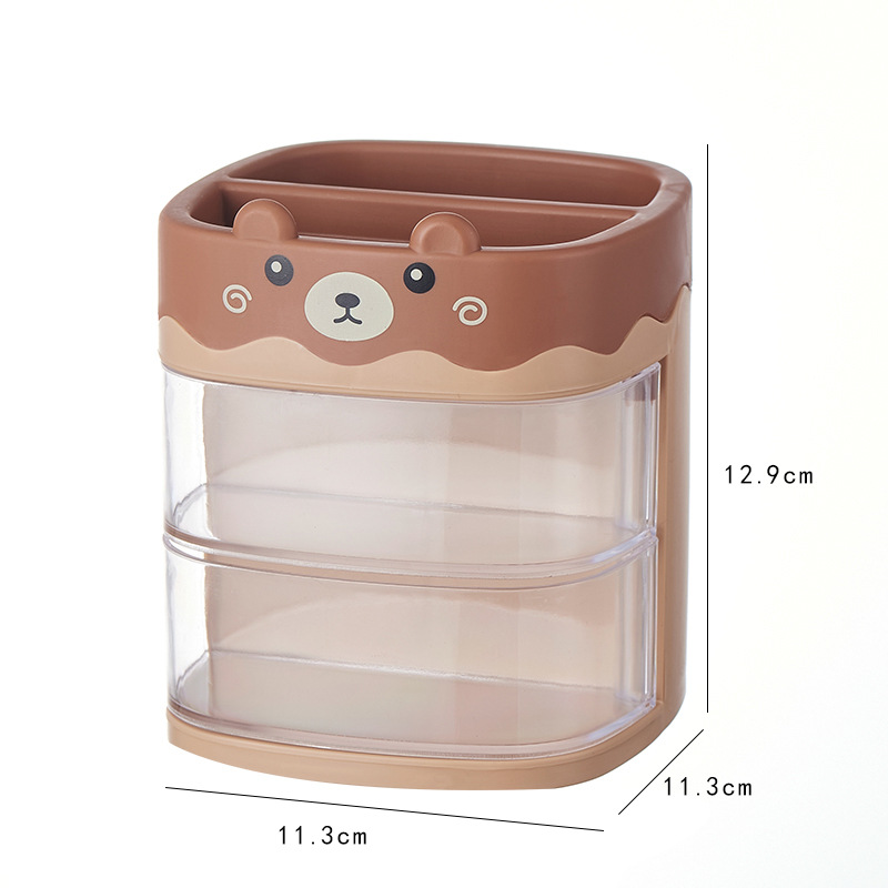 J06-6453 Student Desktop Stationery Storage Box, Office workstation organization rack, Pen holder, Multi-functional Pen barrel Application Scenario