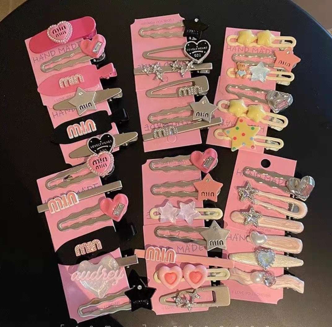 彩色绳编发网 汉服头饰 儿童发饰 发夹清爽持久不掉色 水仙花饰品产品图