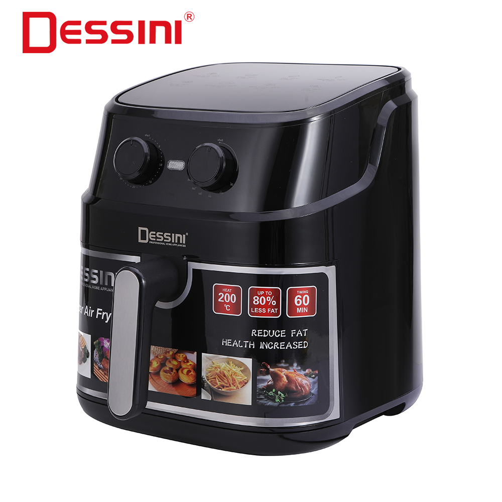 Dessini Stock Electric Touch Screen Digital Control Air Fryer With Non-Stick Basket No Reviews Yet Specification drawing