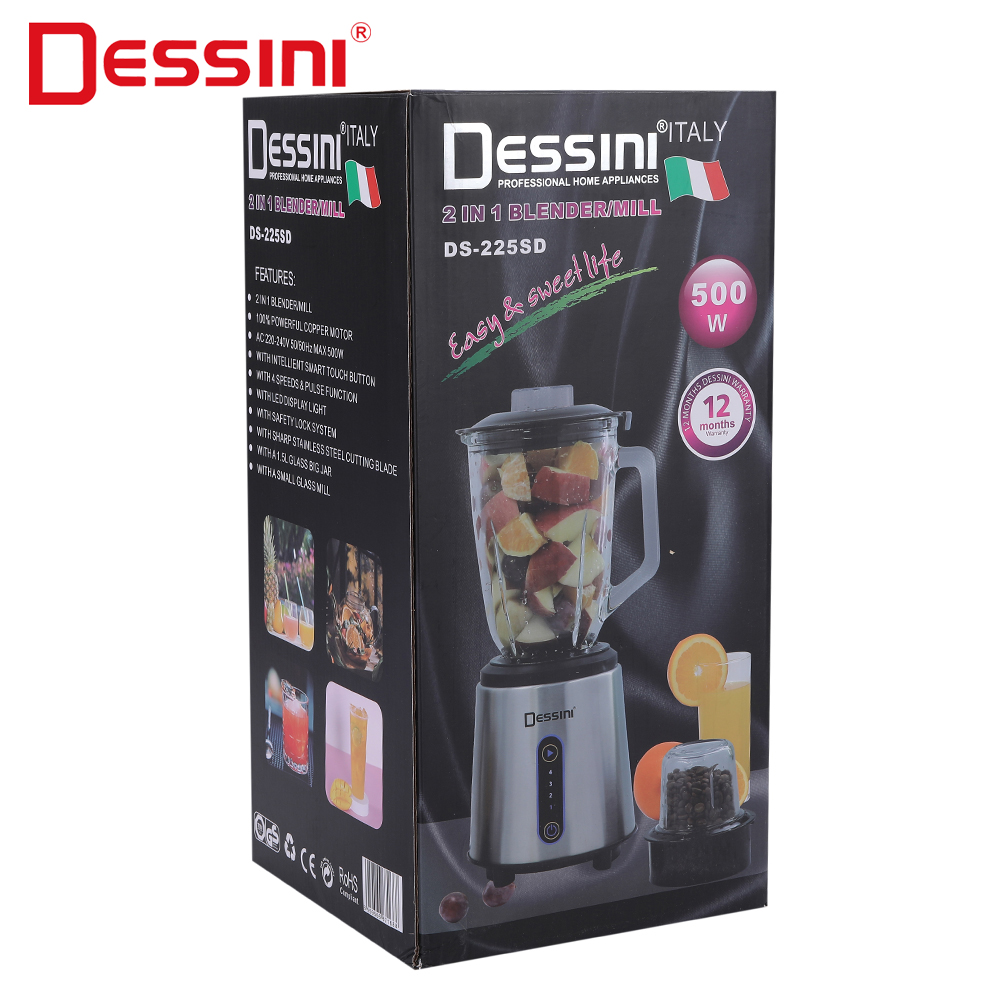 Dessini 2024 Most Popular Kitchen Appliance 2In1 Table Portable Blender Glass Jar