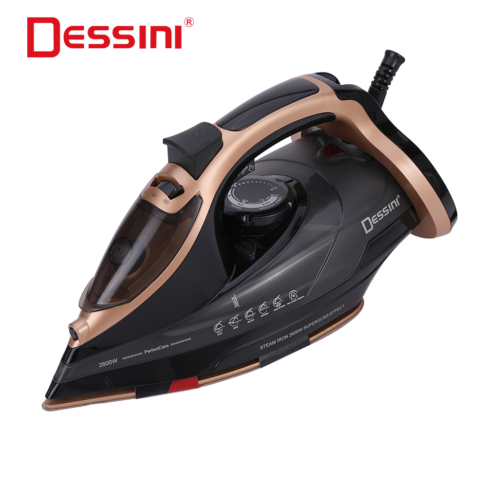 Dessini New High Quality Electric Design Removable Transparent Tank Medium Steam Iron Specification drawing