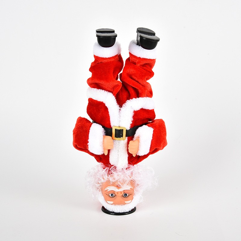 厂家新款电动倒立街舞圣诞老人玩偶带音乐儿童玩具摆件圣诞节礼品细节图