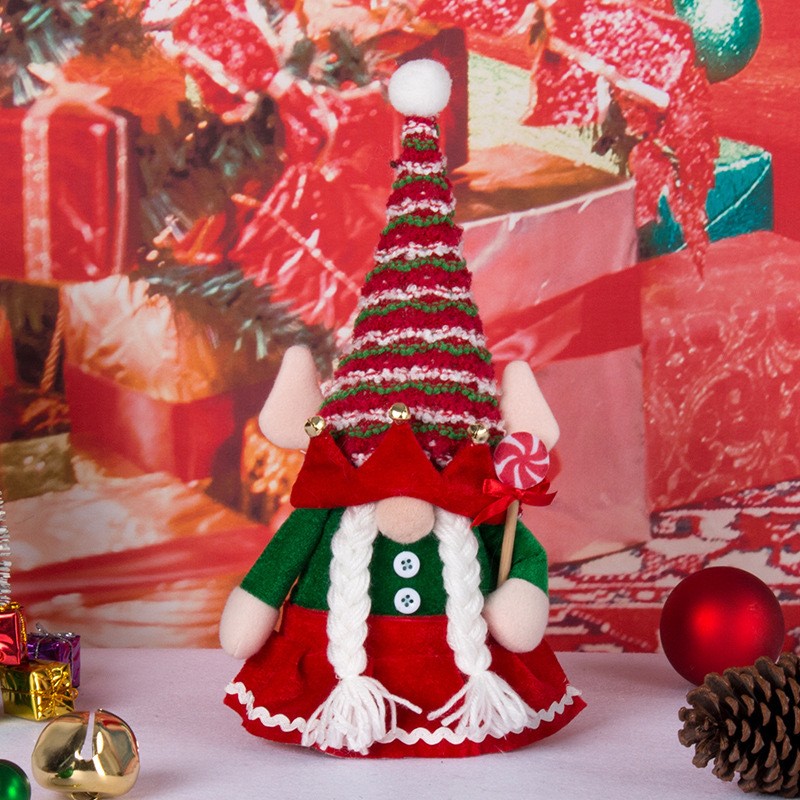 圣诞节无脸娃娃鲁道夫圣诞老人公仔圣诞节礼物摆件厂家直销细节图