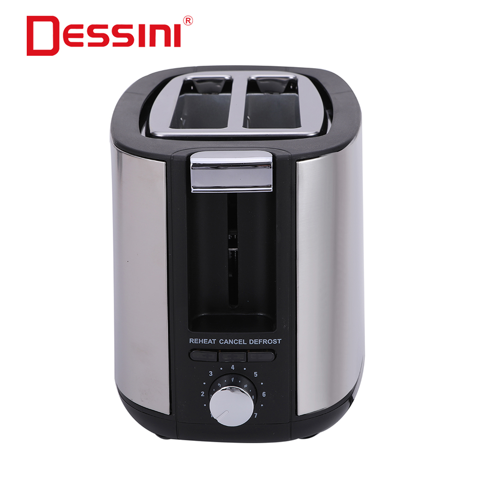 Dessini's Easy-To-Use 2 Slice Pop-Up Bread Toaster Grill Bread Toaster Specification drawing
