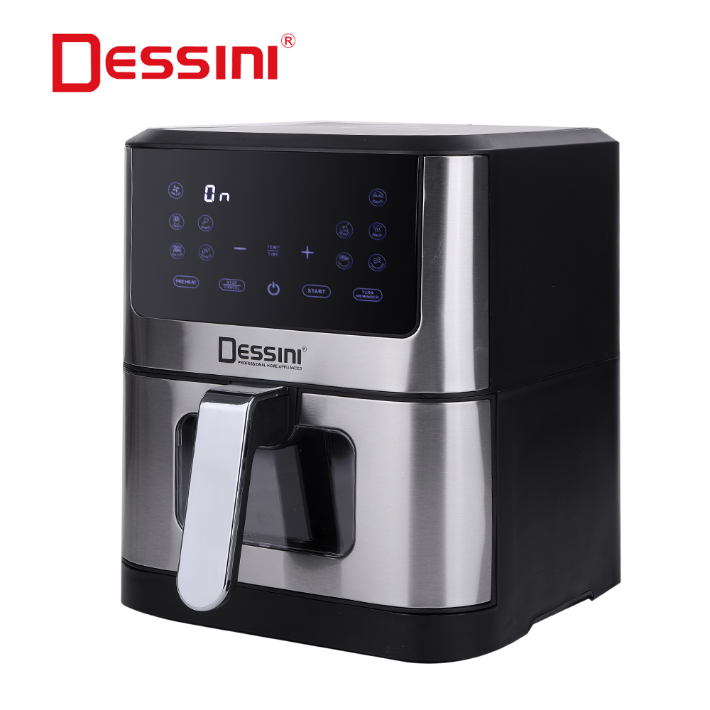 Dessini's Latest Home Electric Air Fryer Electric Digital Touch Screen Large Capacity Oil Free Cookware Specification drawing