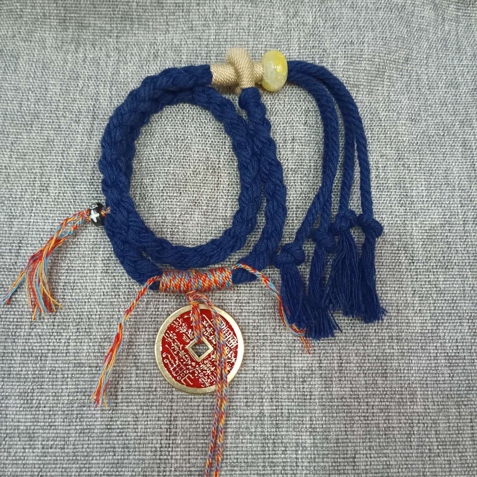 Bracelet, string, mountain ghost money, red copper money, jewelry, and InS-style lucky bracelet detail image 5