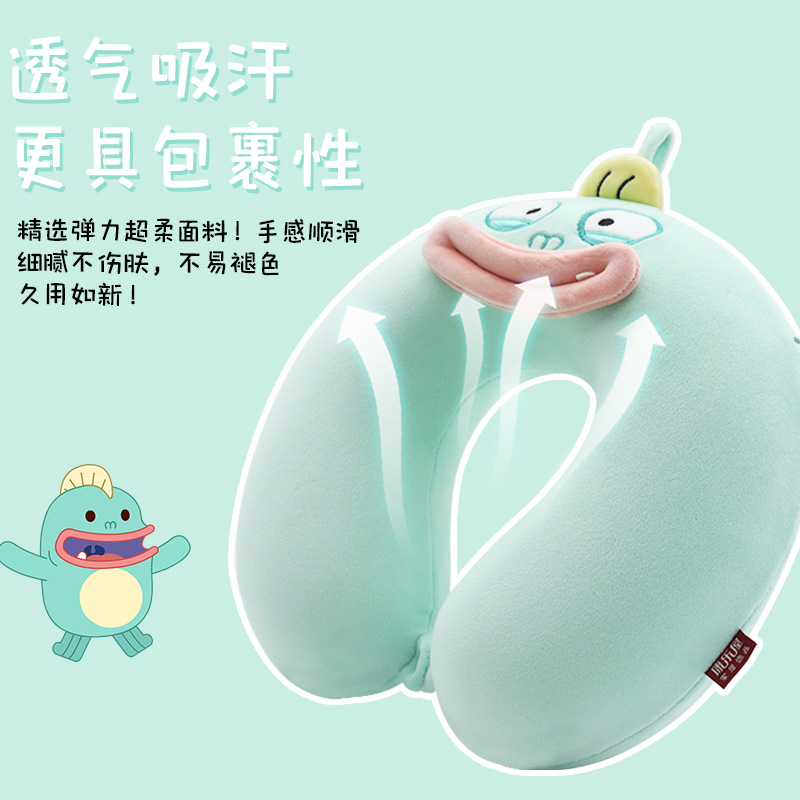 Memory foam U-shaped pillow order, Kanglewu Cartoon cute animal neck pillow, car neck wholesale order Specification image