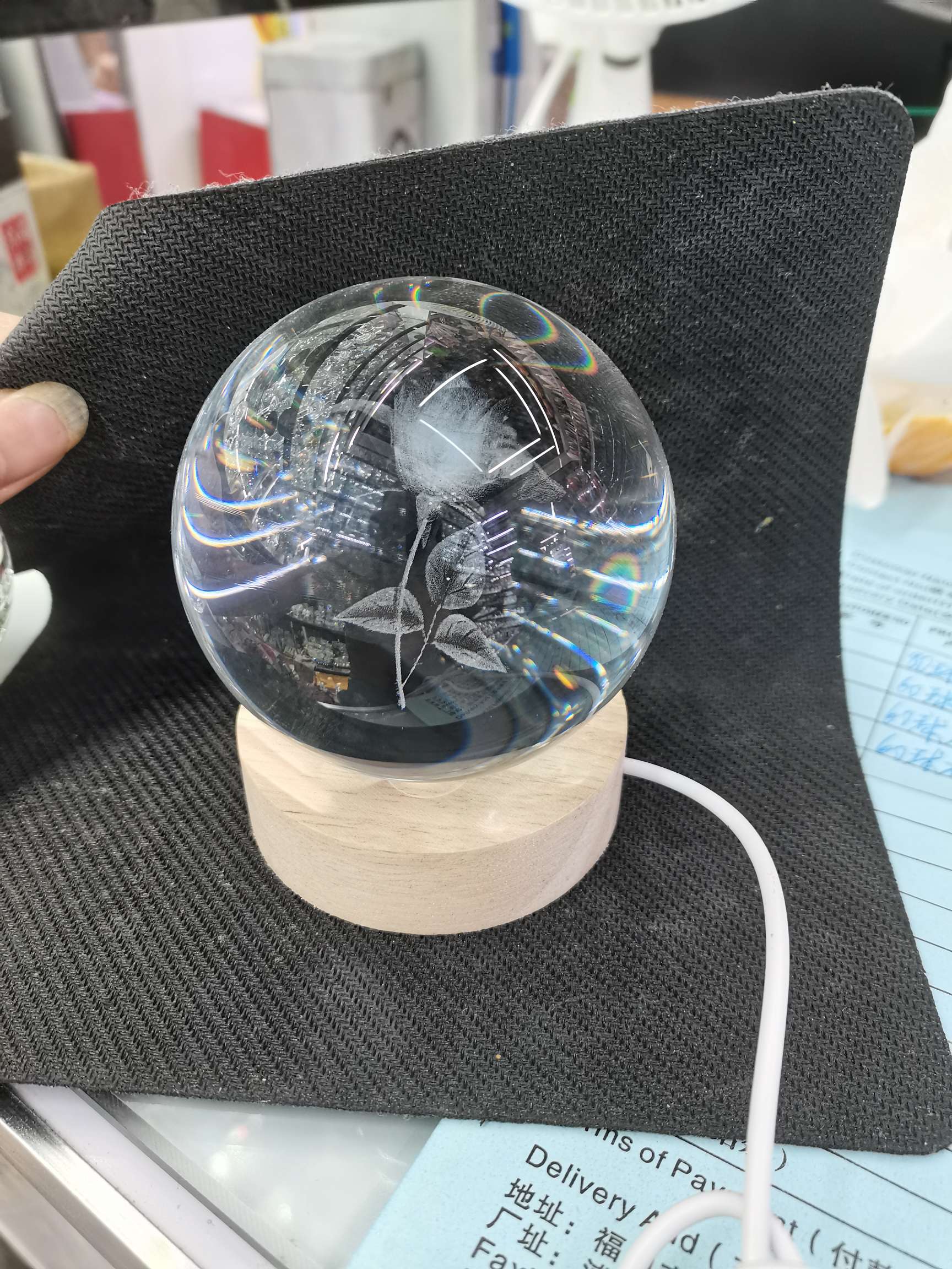 60水晶球情侣系列饰品 精致水晶工艺品 独特礼品 水晶玻璃艺术品 精美装饰品详情图3