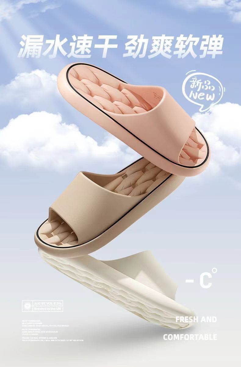 新款外贸凉拖鞋女夏季家居家用浴室洗澡漏水情侣凉拖鞋男士沙滩鞋详情3