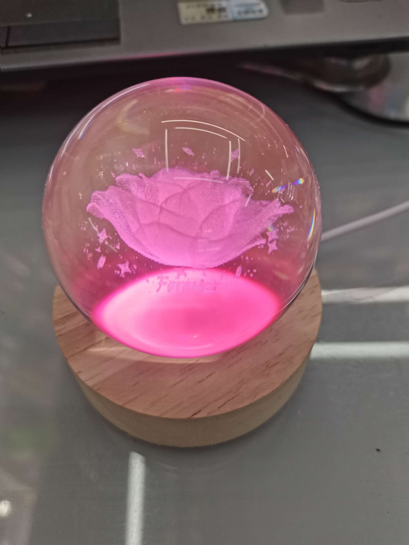 60水晶球情侣系列饰品 精致水晶工艺品 独特礼品 水晶玻璃艺术品 精美装饰品细节图