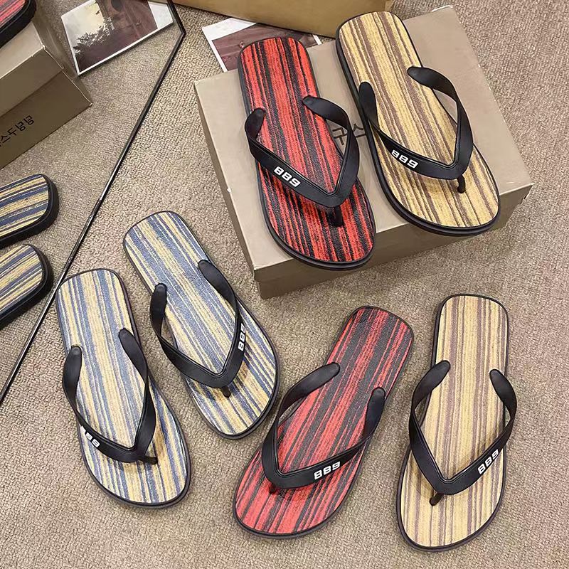 New summer pvc flip-flops for foreign trade, trendy and personalized, popular go-between slippers, men's casual beach shoes for outdoor wear