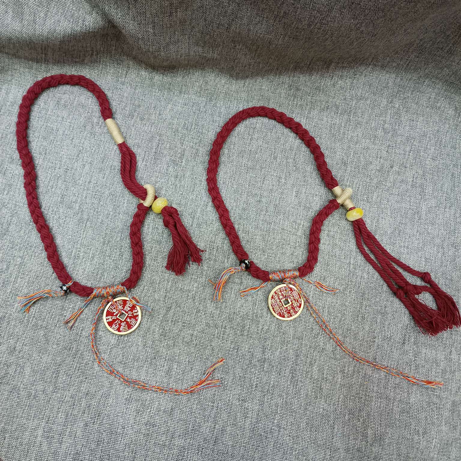 Bracelet, string, mountain ghost money, red copper money, jewelry, and InS-style lucky bracelet detail image 11